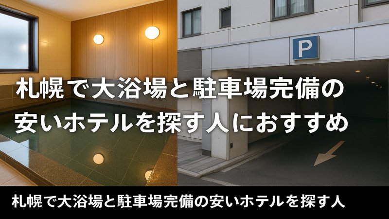 札幌で大浴場と駐車場完備の安いホテルを探す人におすすめ