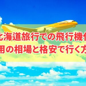 北海道旅行での飛行機（往復航空券）の相場はいくら？季節別での費用と格安で行く方法