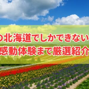 夏の北海道でしかできないこと12選！人気アクティビティから子供も楽しめる感動体験まで厳選紹介