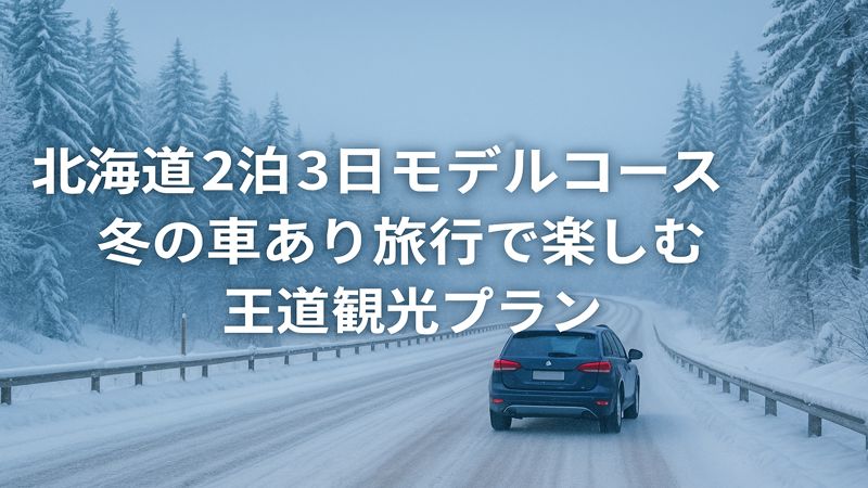 北海道2泊3日モデルコース冬の車あり旅行で楽しむ王道観光プラン