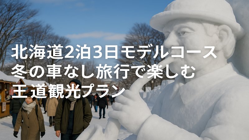 北海道2泊3日モデルコース冬の車なし旅行で楽しむ王道観光プラン